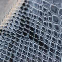 High gloss nonwoven spunlace printed leather with snakeskin