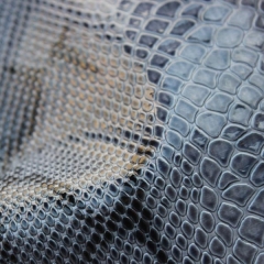 High gloss nonwoven spunlace printed leather with snakeskin