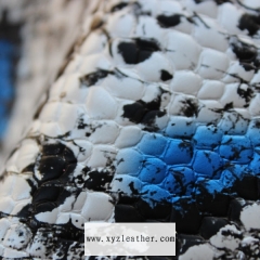 Competitive price velvet snake skin leather for wallet