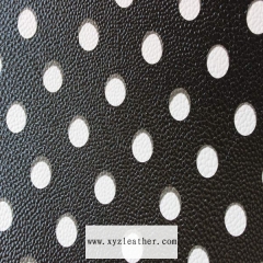 Modern style dot pattern velvet recycled leather with film