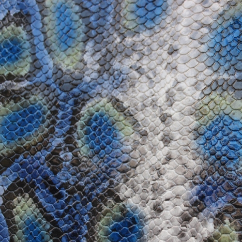 Film surface high gloss velvet snakeskin natural leather for purse