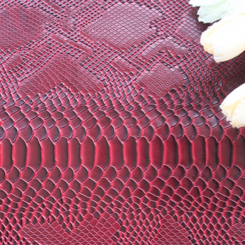 Excellent quality spraying snake skin leatherette for handbag