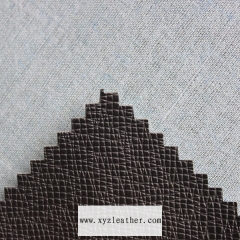 Cross pattern black color synthetic leather manufacturer italy
