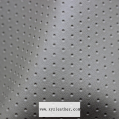 Circular hole grain mesh car seat cover leather with embossed