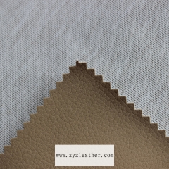 Classical style embossed knitted pvc artificial leather with litchi