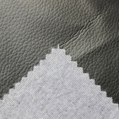 Embossed 0.5 brushing fabric litchi black rexine for bag