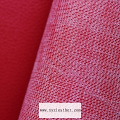 Red color knitted embossed china rexine for luggage