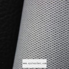 Excellent quality mesh fabric litchi rexine material for sofa and car seat