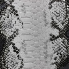 Spraying film surface velvet faux snake skin leather for wallet