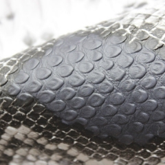 Spraying film surface velvet faux snake skin leather for wallet