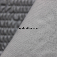 Classical style velvet weaving perforated leather fabric for bag