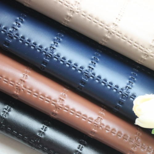 New product weaving wholesale leather hides with embossed