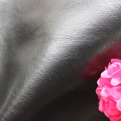Black color spunlace pvc hologram leather for bag