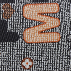 Letter pattern weaving textiles and leather products for bag