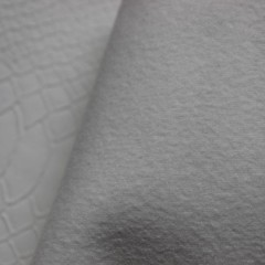 White color velvet snake skin bag material in china