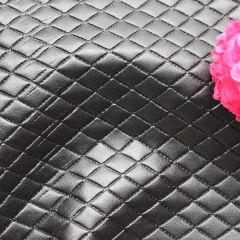 Diamond pattern velvet pu artificial leather for bag