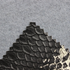 Mixed color brushing fabric snake skin alcantara leather for bag