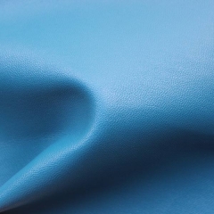 Blue color embossed napa leather and materials suppliers
