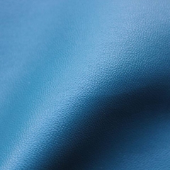 Blue color embossed napa leather and materials suppliers