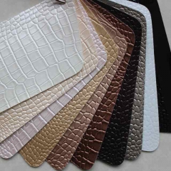 Alligator skin durable waterproof factory price eco vinyl upholstery fabirc by yard