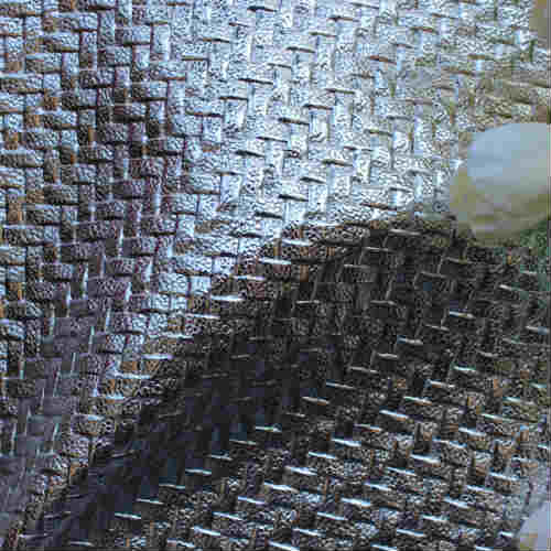 Metallic film weave pattern velvet imitation leather fabric