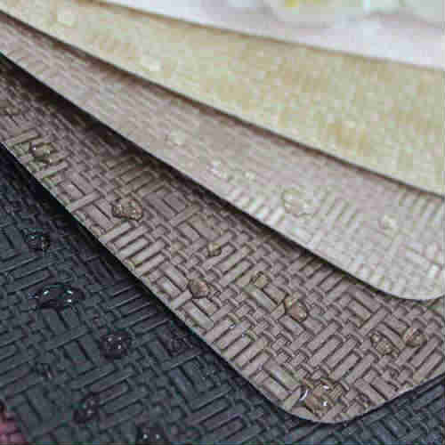 Hot selling weaving pattern leather upholstery fabric for furniture