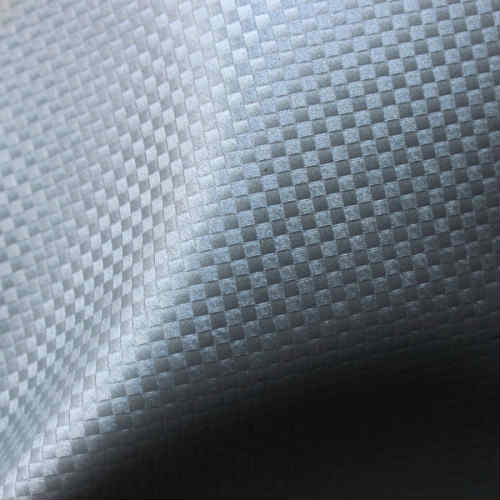 Blue color knitted weaving pattern rexine leather fabric for car seat cover