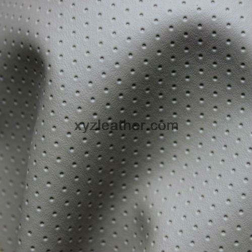 Circular hole grain mesh car seat cover leather with embossed