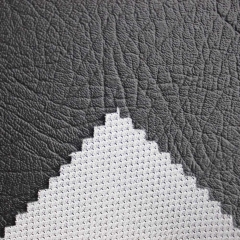 Full litchi grain mesh fabric imitation leather fabric for sofa set leather